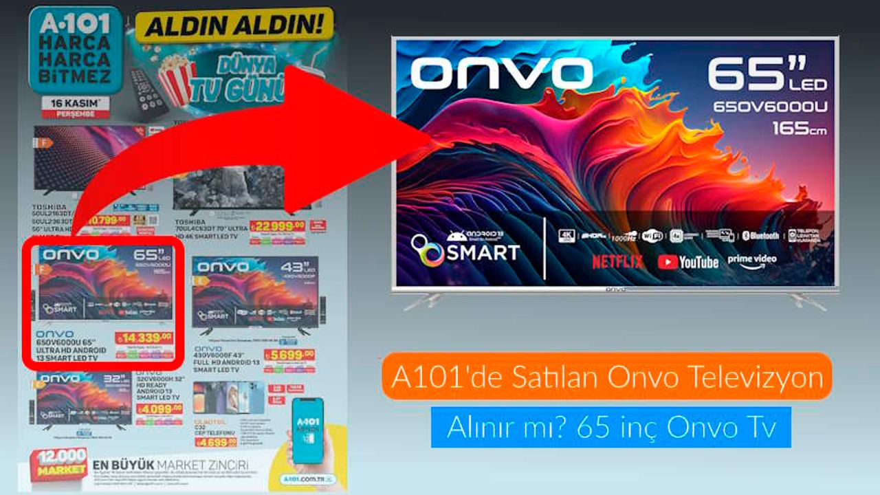 A101'de Satılan Onvo Televizyonu Almalı mıyım? 65 inç Onvo Tv'nin Özellikleri ve Kullanıcı Yorumları