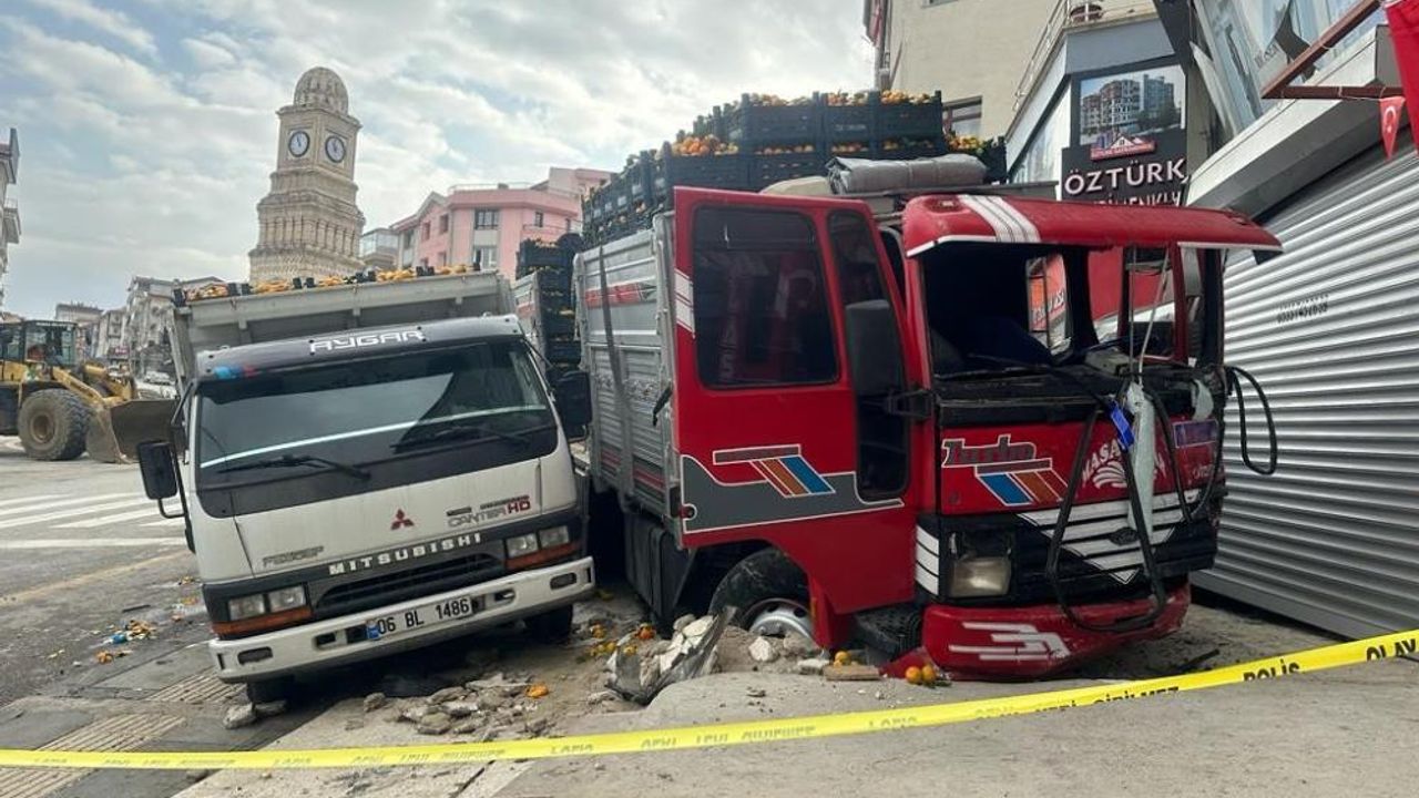 Ankara’da freni patlayan kamyon dehşet saçtı! Aracı önüne aldı metrelerce sürükledi