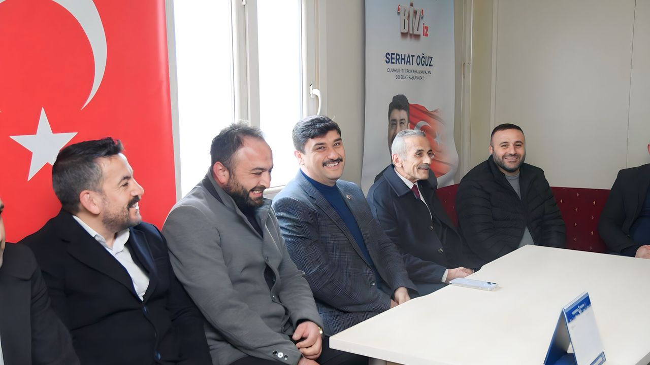 Kahramankazan'da Ak Parti ve MHP ilçe başkanları dolmuşçu esnafıyla buluştu