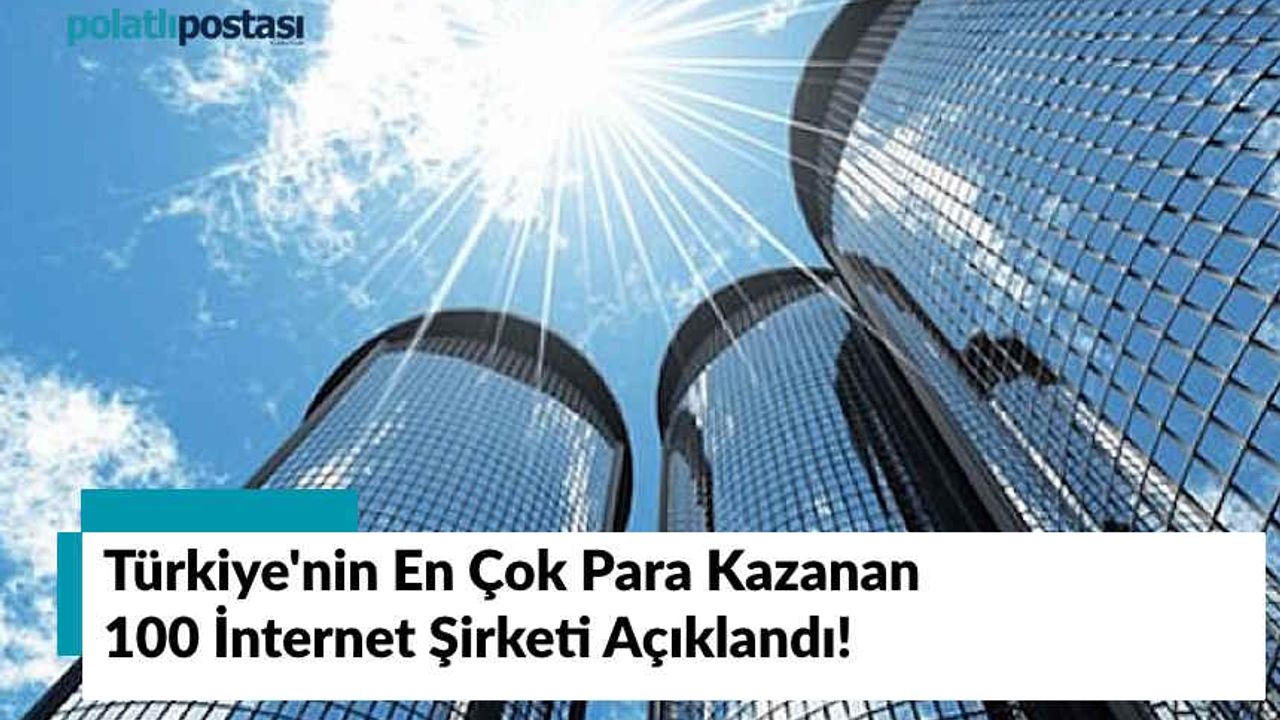 Türkiye'nin En Çok Para Kazanan 100 İnternet Şirketi Açıklandı!