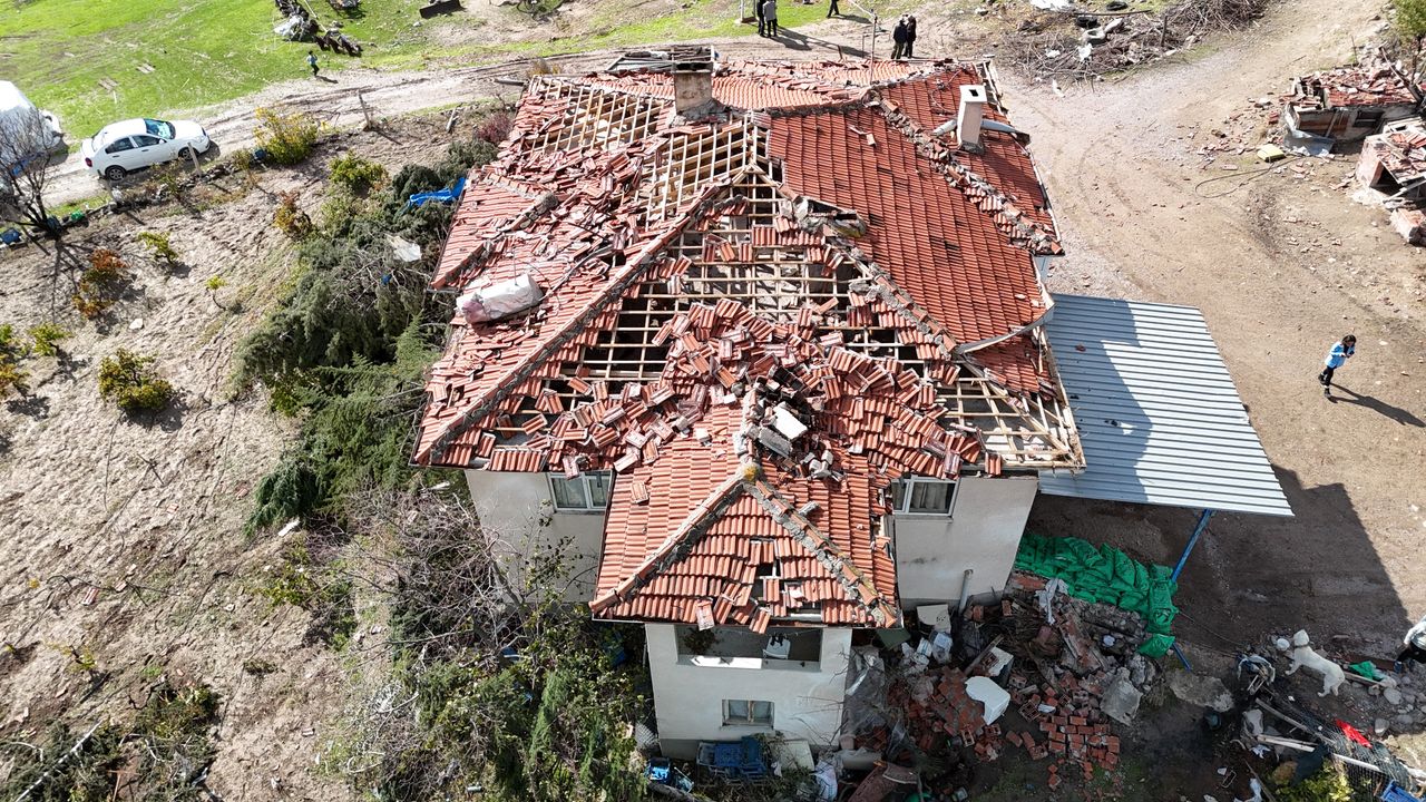 Ankara'da hortum felaketi: Büyük yıkım havadan görüntülendi