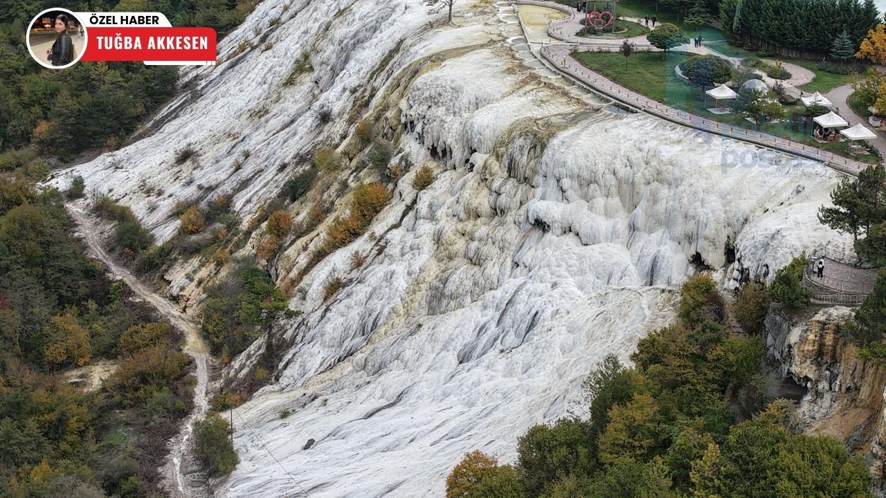 Bolu’nun Pamukkale’si ‘Akkaya Travertenleri’ ziyaretçilerini mest ediyor