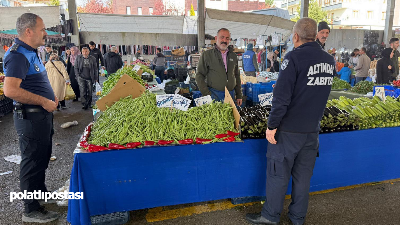 Altındağ'da iki pazar yerine zabıtadan sıkı denetim
