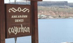 Çayırhan Gölü göz kamaştırıyor