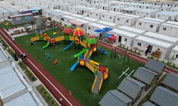 Konteyner kente yapılan park çocuklardan tam not aldı