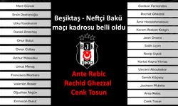 Beşiktaş - Neftçi Bakü maçı kadrosu belli oldu. Kadroda Ante Rebic, Rachid Ghezzal ve Cenk Tosun yer alıyor