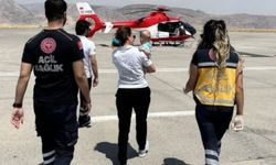 Boğazına çengelli iğne takıldı! Ambulans helikopter imdadına yetişti