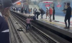 Ankara'da bir kadın metro raylarına düştü! O anlar kameralara yansıdı