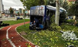 Ankara'da korkutan kaza: EGO, parka girdi!