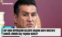 CHP Ordu Büyükşehir Belediye Başkan Adayı Mustafa Sarıgül kimdir kaç yaşında nereli?