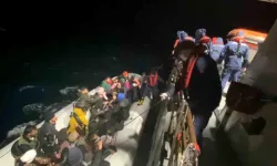 Ayvalık'ta 55 düzensiz göçmen yakalandı