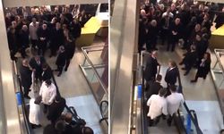 Sosyal medya bu videoyu konuşuyor! Erdoğan durdu, doktorlar yürüyen merdiveni ters indi...
