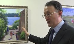 Japon diplomat Ankara manzaralarını tabloya taşıyor