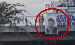 Köprüye Abdullah Öcalan’ın posterini astılar!
