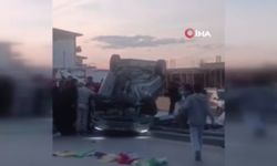 Ankara'da feci kaza! Otomobil takla attı: 1 yaralı