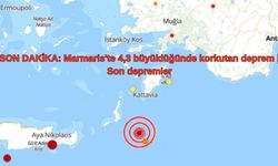 SON DAKİKA: Marmaris'te 4,3 büyüklüğünde korkutan deprem | Son depremler