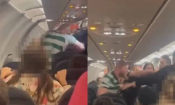 Antalya uçağında İskoç yolcu polise saldırdı!