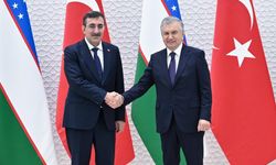 Cumhurbaşkanı Yardımcısı Yılmaz, Özbekistan Cumhurbaşkanı Mirziyoyev ile bir araya geldi