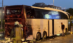 Korku dolu dakikalar! Şehirlerarası otobüs alev alev yandı, o anlar kamerada...