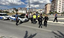 Şüpheliler kaçarken polise çarptı