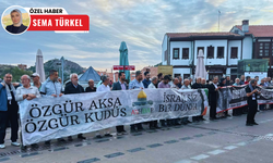 ANFİDAP, Hacı Bayram Veli Camii’nde İsrail’i protesto etti!