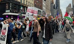 New York'ta binlerce Filistin yanlısı İsrail'i protesto etti