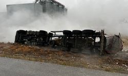 Konya’da asit tankeri devrildi: 1 kişi hayatını kaybetti