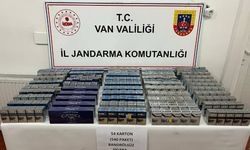 Van’da jandarma ekipleri tarafından kaçak sigaralar ele geçirildi