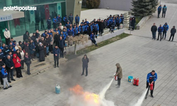 Akyurt Belediyesi çalışanları yangına karşı bilinçlendirildi