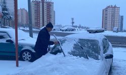 Kayseri’de kar yağışı gece saatlerinde başladı