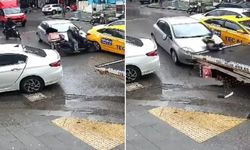 Trafik tartışması kanlı bitti: Motokuryeyi otomobille ezdi