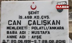 Şehit Astsubay Can Çalışkan kabri başında dualarla anıldı