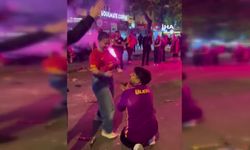 Ankara’da Galatasaray kutlamalarında bir taraflar evlilik teklifi etti!
