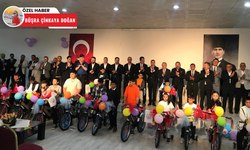 Bala’da geleceğin çevrecileri bisikletle ödüllendirildi