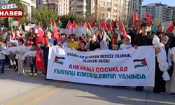 Başkentte çocuklardan Gazze’ye destek yürüyüşü