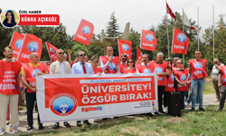 ODTÜ'nün önünde ses yükseltildi: "Üniversiteler alarm veriyor"