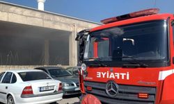Cami otoparkında yangın çıktı