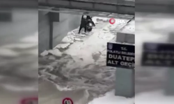 Polatlı’da sağanak yağış sonrası yollar göle döndü