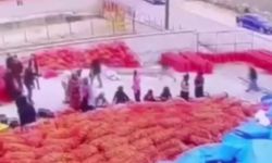 Polatlı'da soğan deposunda kavga! O anlar güvenlik kamerasına yansıdı