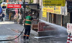 Çankaya’da kaldırımlar her sabah tazyikli su ile yıkanıyor