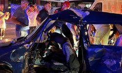 Duble yolda feci kaza: İki otomobil çarpıştı, 5 yaralı