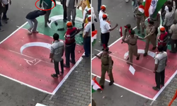 Hindistan’da şok eden görüntü! Türk bayrağını ayak altına aldılar