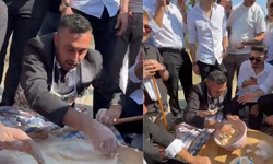 Konvoyu durdurdular, damat hamur açtı!