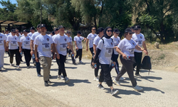 Ankara’da özel güvenlik görevlileri Eymir Gölü’nde yürüyüş düzenledi