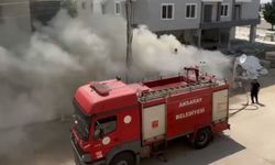 Bekçi kulübesinde yangın çıktı