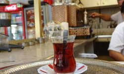 45 dereceyi aşan sıcakta bile çay keyfi sürüyor