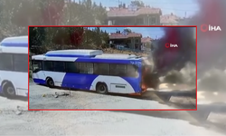 Ankara'da EGO otobüsü alev aldı! Yolcular son anda kurtuldu