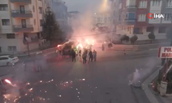 Ankara’da, havai fişekler damat konvoyuna isabet etti!