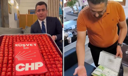Osman Gökçek, "Rüşvet için CHP" yazılı baklavayla meclise geldi