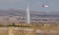 Gölbaşı'nda panik anları! ASKİ'nin ana su borusu patladı